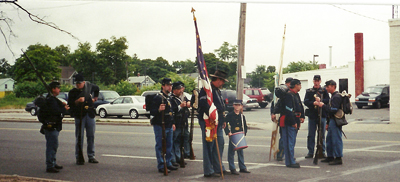 A pause during the march