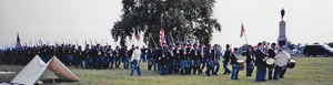 Marching back into camp