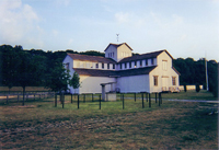 Fairgrounds building at Dawn