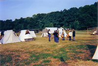 The Band rousing the soldiers