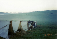 The day breaks in camp