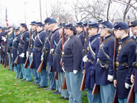 lining up before the parade