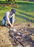 Pvt. Kent's turn at the fire