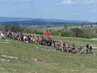 A column of Confederates