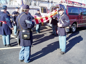 unfurl the 119th NY's colors