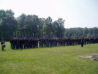 Lined up for Dress Parade