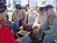 The General crashes a game of dice