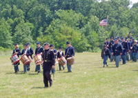 Marching back to camp...