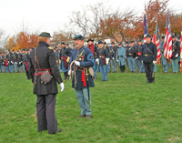 Colonel Washburn presents a special sword