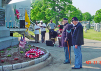 respects at the Memorial