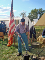 Cleaning the musket