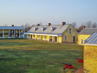 A view of the main barracks