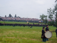 The grandstands were packed 