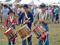 Three Drummer Boys Drumming