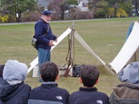 the soldiers' tents