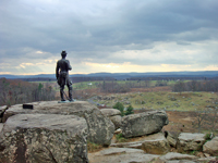 General Warren looks over the field