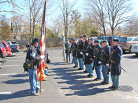 Lining up in the parking lot