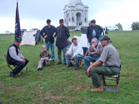 Tom Holbrook pays our camp a visit