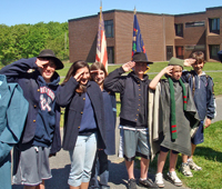 Saluting the camera