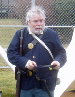 'foraging' with his forage cap