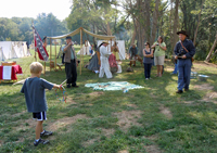 traditional play with a young visitor