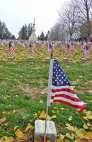 A flag on 'Unknown' grave 940