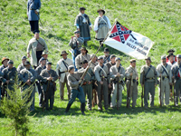 Flag waving at the creek