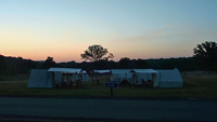 Dawn breaks over the Civilian Camp