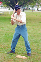 Private Laurino at the bat