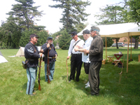 Visitors in camp