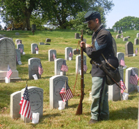 The Second Sergeant paying respects