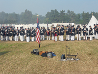 The Marines returning to camp