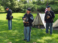 Sergeant Mashall shows off his haversack