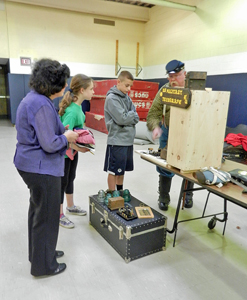 showing off his telegraph station