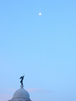 Moonrise over the Pennsylvania Monument