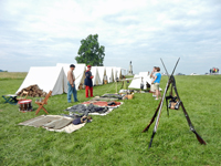 Visitors at the Musicians' camp