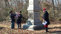 Placing the wreath