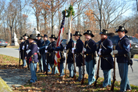 Placing the wreath