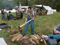 Splitting Wood