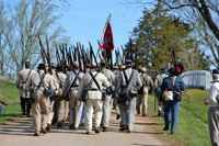 Rear of the Confederate column