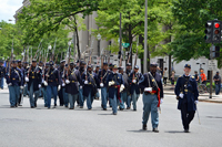 The USCT regiments leading off