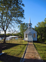 Our Chapel with Confederate camp