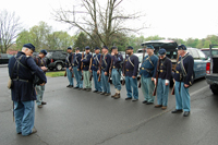 Forming up in the parking lot