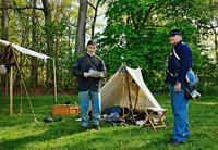 Setting up camp