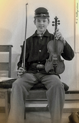 Steven Badamo with his fiddle
