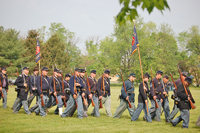 Marching out