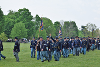 Marching in a columm of fours