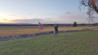 A lone Confederate reenactor