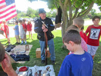 Cpl. Coleman with his display