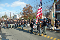 Marching at Shoulder Arms